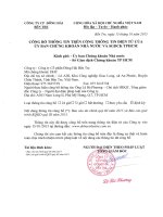 Báo cáo tài chính quý 3 năm 2015 - Công ty Cổ phần Đông Hải Bến Tre