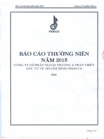 Báo cáo thường niên năm 2015 - Công ty Cổ phần Ngoại thương và Phát triển Đầu tư Thành phố Hồ Chí Minh