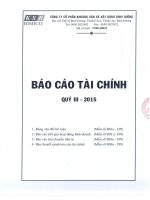 Báo cáo tài chính quý 3 năm 2015 - Công ty Cổ phần Khoáng sản và Xây dựng Bình Dương