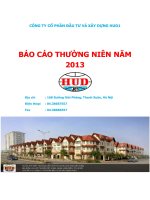 Báo cáo thường niên năm 2013 - Công ty Cổ phần Đầu tư và Xây dựng HUD1