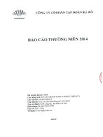 Báo cáo thường niên năm 2014 - Công ty Cổ phần Tập đoàn Hà Đô
