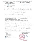 Báo cáo tài chính hợp nhất quý 2 năm 2015 (đã soát xét) - Công ty Cổ phần Phân bón Dầu khí Cà Mau