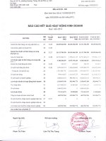 Báo cáo KQKD quý 1 năm 2014 - Công ty Cổ phần Đầu tư và Phát triển KSH