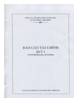 Báo cáo tài chính công ty mẹ quý 1 năm 2015 - Công ty Cổ phần Nông dược H.A.I