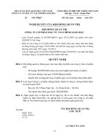 Nghị quyết Hội đồng Quản trị ngày 10-05-2011 - Công ty Cổ phần Đầu tư Tài chính Giáo dục