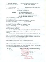 Báo cáo tài chính quý 3 năm 2014 - Công ty Cổ phần Chứng khoán Hải Phòng