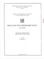 Báo cáo tài chính hợp nhất quý 3 năm 2015 - Công ty Cổ phần Đầu tư Du lịch và Phát triển Thủy sản