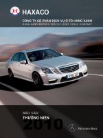 Báo cáo thường niên năm 2010 - Công ty Cổ phần Dịch vụ Ô tô Hàng Xanh