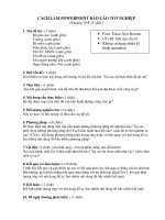 Cách làm powerpoint báo cáo tốt nghiệp