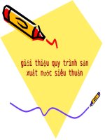 QUY TRÌNH SẢN XUẤT NƯỚC SIÊU SẠCH