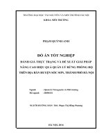 ĐÁNH GIÁ THỰC TRẠNG VÀ ĐỀ XUẤT GIẢI PHÁP  NÂNG CAO HIỆU QUẢ QUẢN LÝ RỪNG PHÒNG HỘ  TRÊN ĐỊA BÀN HUYỆN SÓC SƠN, THÀNH PHỐ HÀ NỘI