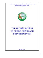 THỦ TỤC HÀNH CHÍNH  VÀ CHẾ ĐỘ CHÍNH SÁCH ĐỐI VỚI SINH VIÊN
