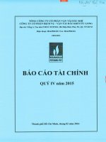 Báo cáo tài chính quý 4 năm 2015 - Công ty cổ phần Dịch vụ Vận tải Dầu khí Cửu Long