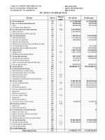 Báo cáo tài chính quý 4 năm 2011 - Công ty Cổ phần Thủy điện Nà Lơi