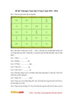Đề thi Violympic Toán lớp 5 vòng 5 năm 2015 - 2016