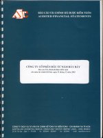 Báo cáo tài chính năm 2005 (đã kiểm toán) - Công ty Cổ phần Đầu tư Năm Bảy Bảy