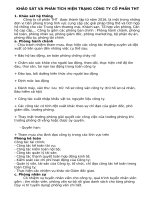 Khảo sát phân tích hiện trạng công ty THT