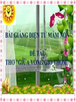 Bài giảng điện tử mầm non lớp Lá đề tài Thơ Giữa vòng gió thơm