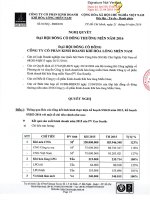 Nghị quyết Đại hội cổ đông thường niên - Công ty Cổ phần Kinh doanh Khí hóa lỏng Miền Nam