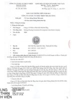 Báo cáo thường niên năm 2013 - Công ty Cổ phần Đầu tư Phát triển Nhà Đà Nẵng