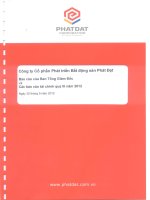 Báo cáo tài chính quý 3 năm 2012 - Công ty cổ phần Phát triển Bất động sản Phát Đạt