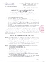 Nghị quyết Đại hội cổ đông bất thường - Công ty Cổ phần Gạch Ngói Nhị Hiệp