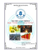Tiểu luận kinh tế phát triển VỐN-ĐẦU-TƯ-NƯỚC-NGOÀI-Ở-VIỆT-NAM
