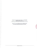 Báo cáo tài chính công ty mẹ năm 2015 (đã kiểm toán) - Công ty Cổ phần Khai thác và Chế biến Khoáng sản Lào Cai