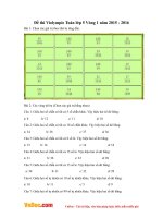 Bộ đề thi Violympic Toán lớp 5 năm 2015 - 2016