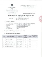 Báo cáo tình hình quản trị công ty - Công ty cổ phần Đầu tư và Phát triển Đô thị Long Giang