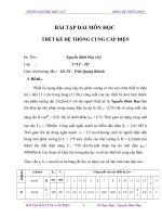 Thiết kế mạng điện cung cấp cho phân xưởng cơ khí