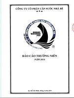 Báo cáo thường niên năm 2013 - Công ty Cổ phần Cấp nước Nhà Bè