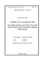 Nghiên cứu tạo kháng thể đặc hiệu kháng nguyên ung thư tuyến tiền liệt ứng dụng trong chẩn đoán (TT)