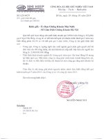 Báo cáo tài chính quý 3 năm 2014 - Công ty Cổ phần Gạch Ngói Nhị Hiệp