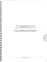 Báo cáo tài chính hợp nhất năm 2015 (đã kiểm toán) - Công ty Cổ phần Khai thác và Chế biến Khoáng sản Lào Cai