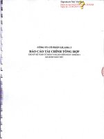 Báo cáo tài chính công ty mẹ quý 2 năm 2014 (đã soát xét) - Công ty Cổ phần Lilama 3