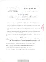 Nghị quyết Đại hội cổ đông thường niên năm 2011 - Công ty Cổ phần Khai thác và Chế biến Khoáng sản Lào Cai
