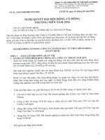 Nghị quyết Đại hội cổ đông thường niên - Công ty cổ phần Đầu tư Thế giới Di động