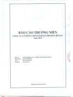 Báo cáo thường niên năm 2014 - Công ty Cổ phần Chứng khoán Phượng Hoàng