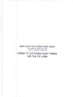 Báo cáo tài chính hợp nhất năm 2014 (đã kiểm toán) - Công ty Cổ phần Phát triển Đô thị Từ Liêm