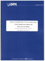 Báo cáo tài chính năm 2015 (đã kiểm toán) - Công ty cổ phần Đầu tư Xây dựng và Khai thác Công trình Giao thông 584