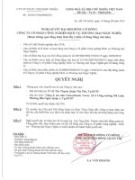 Nghị quyết Đại hội cổ đông bất thường - Công ty Cổ phần Công nghiệp - Dịch vụ - Thương Mại Ngọc Nghĩa