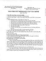 Báo cáo tài chính quý 1 năm 2016 - CTCP Chế biến thực phẩm nông sản xuất khẩu Nam Định