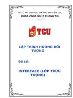 đề tài nguyên cứu interface môn Lập Trình hướng đối tượng