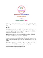 Đề thi tín dụng ngân hàng VP bank 