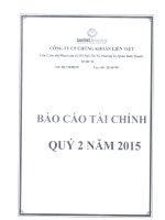 Báo cáo tài chính quý 2 năm 2015 - Công ty cổ phần Chứng khoán Liên Việt