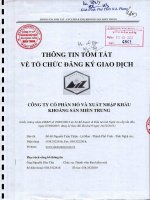 Bản cáo bạch năm 2016 - CTCP Mỏ và Xuất nhập khẩu Khoáng sản Miền Trung
