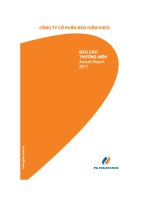 Báo cáo thường niên năm 2011 - Tổng Công ty cổ phần Bảo hiểm Petrolimex
