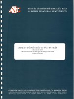 Báo cáo tài chính năm 2006 (đã kiểm toán) - Công ty Cổ phần Đầu tư Năm Bảy Bảy