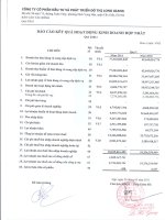 Báo cáo KQKD hợp nhất quý 1 năm 2011 - Công ty cổ phần Đầu tư và Phát triển Đô thị Long Giang